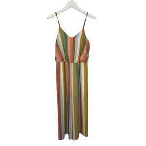 Charming Charlie striped sleeveless jumpsuit - M